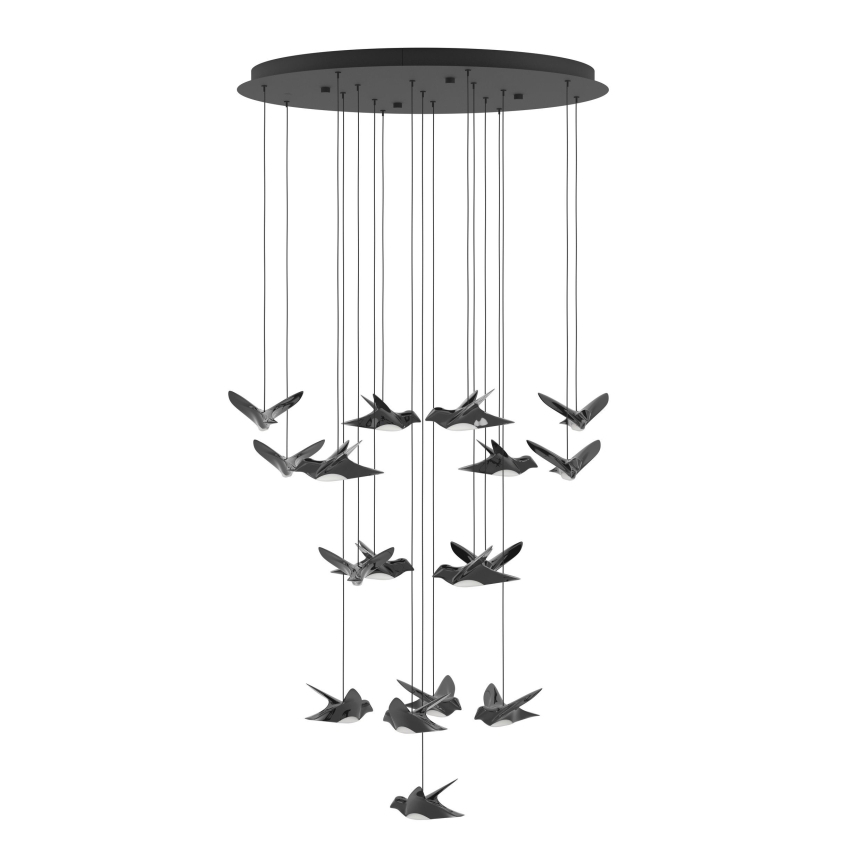 Eglo - Lámpara de araña LED regulable 17xLED/3W/230V 3000K negro