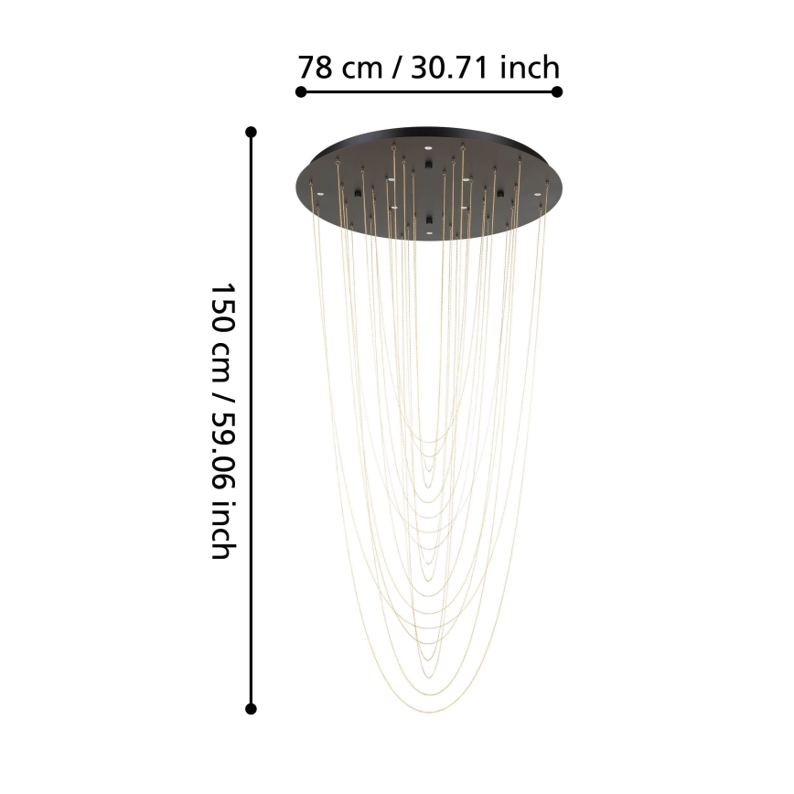 Eglo - Plafón LED regulable 8xLED/4,2W/230V 3000K
