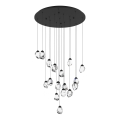 Eglo 390357 - Lámpara de araña LED regulable SINDICAT 17xLED/3W/230V negro/transparente