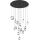 Eglo 390357 - Lámpara de araña LED regulable SINDICAT 17xLED/3W/230V negro/transparente