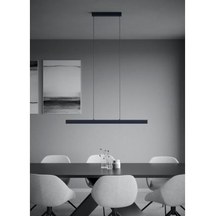 Eglo - Lámpara colgante LED regulable con cable LED/20W/230V 3000K negro