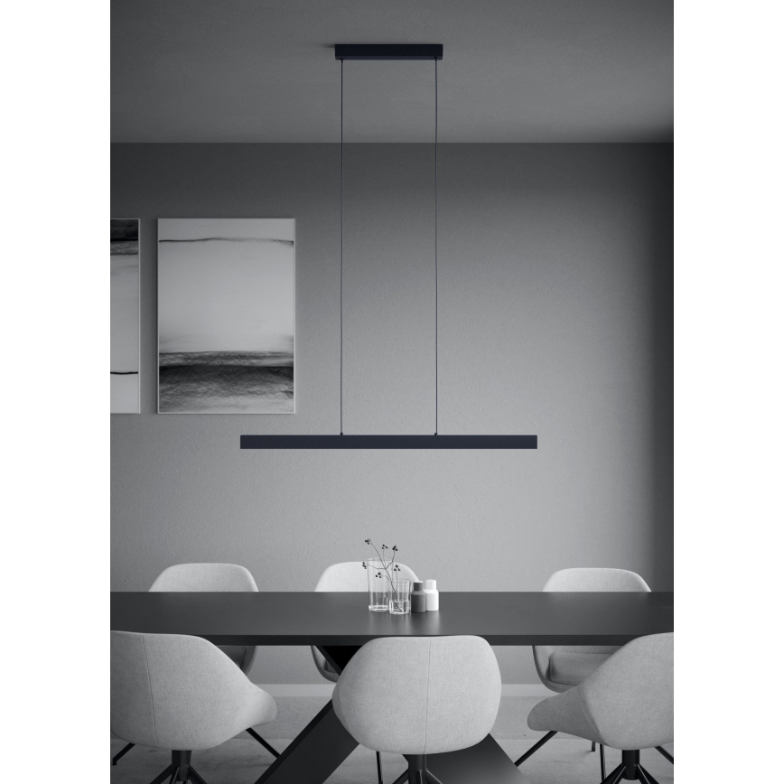 Eglo - Lámpara colgante LED regulable con cable LED/20W/230V 3000K negro