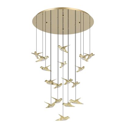 Eglo - Lámpara de araña LED regulable 17xLED/3W/230V 3000K dorado