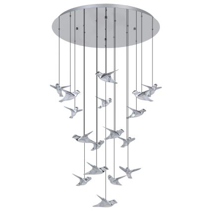 Eglo - Lámpara de araña LED regulable 17xLED/3W/230V 3000K cromo brillante