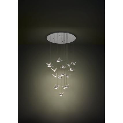 Eglo - Lámpara de araña LED regulable 17xLED/3W/230V 3000K cromo brillante