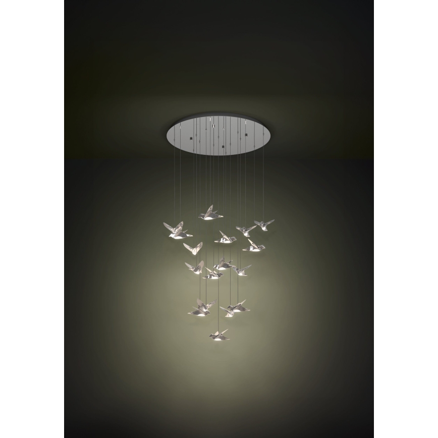 Eglo - Lámpara de araña LED regulable 17xLED/3W/230V 3000K cromo brillante
