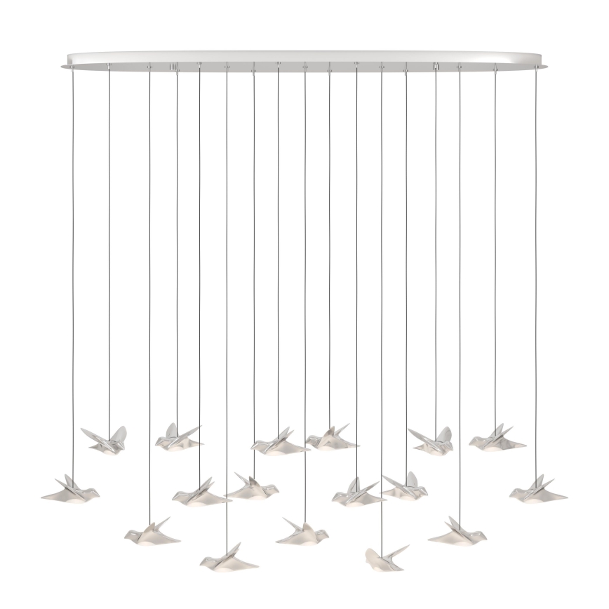 Eglo - Lámpara de araña LED regulable 17xLED/3W/230V 3000K cromo brillante