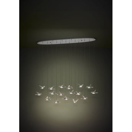 Eglo - Lámpara de araña LED regulable 17xLED/3W/230V 3000K cromo brillante