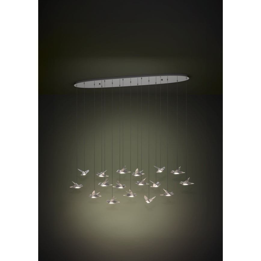 Eglo - Lámpara de araña LED regulable 17xLED/3W/230V 3000K cromo brillante