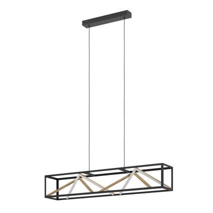 Eglo - Lámpara de araña LED regulable LED/46W/230V 2700-6500K negro/dorado + control remoto