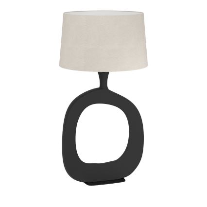 Eglo - Lámpara de mesa 1xE27/60W/230V 88 cm negro/color crema