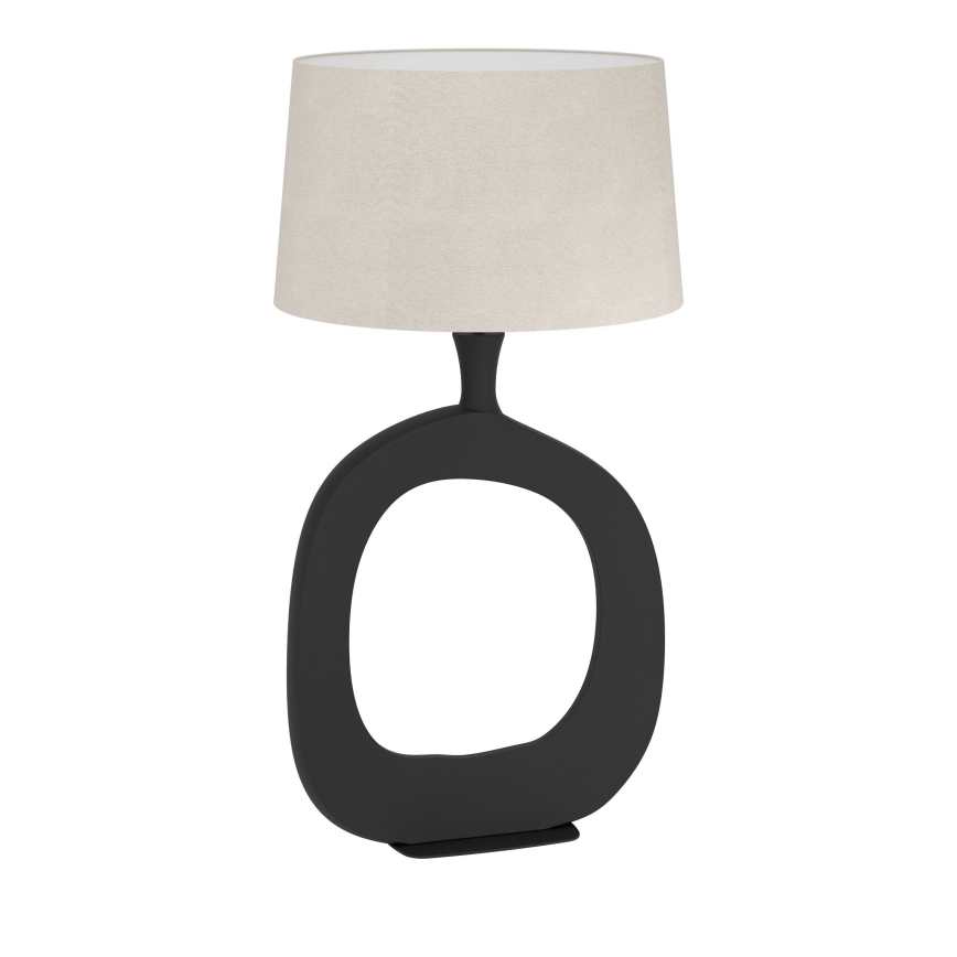 Eglo - Lámpara de mesa 1xE27/60W/230V 88 cm negro/color crema