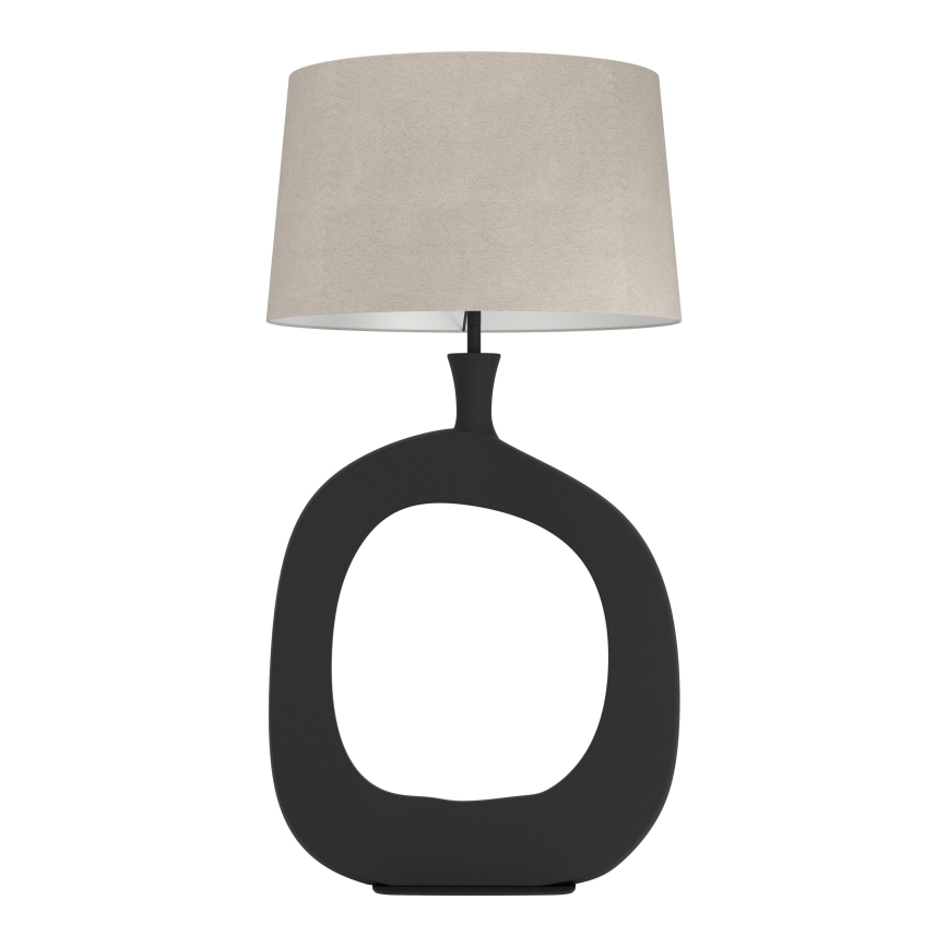 Eglo - Lámpara de mesa 1xE27/60W/230V 88 cm negro/color crema