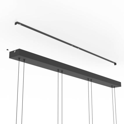 Eglo - Lámpara colgante LED regulable con cable 4xLED/5,8W/230V negra/ahumada