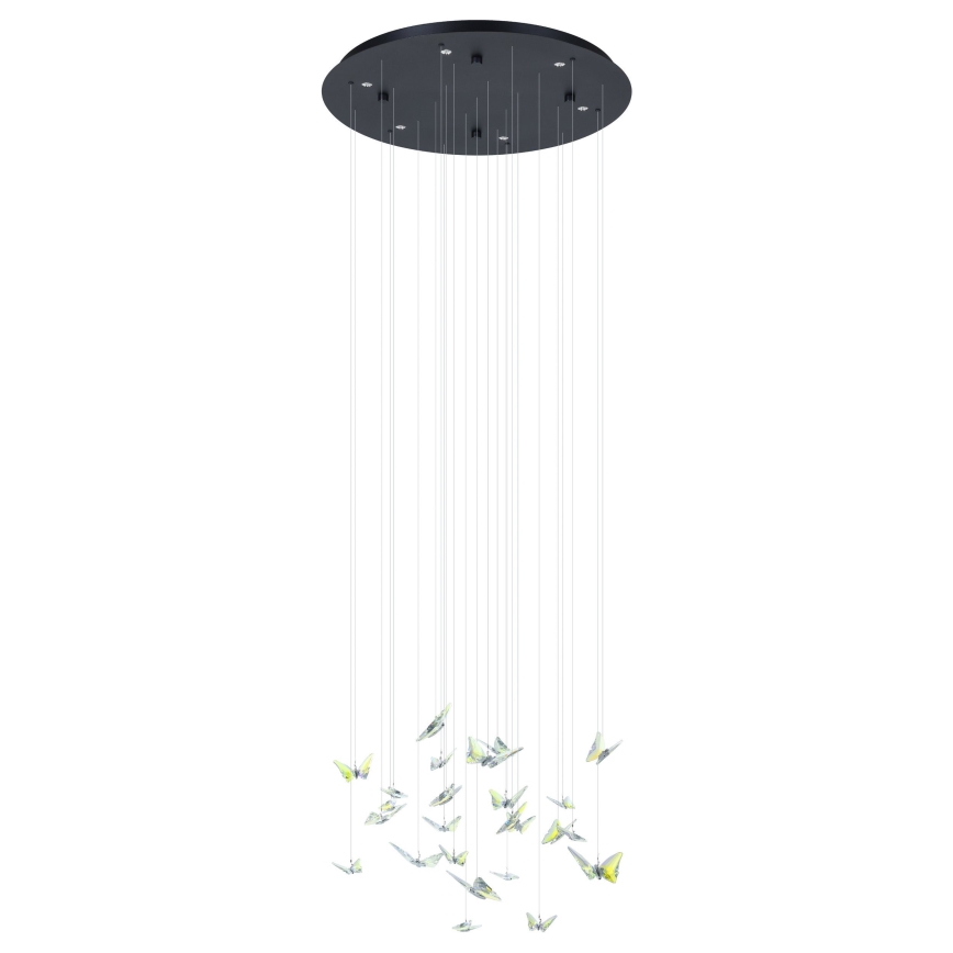 Eglo - Lámpara colgante LED regulable con cable, 6xLED/4,2W/230V, negro/transparente