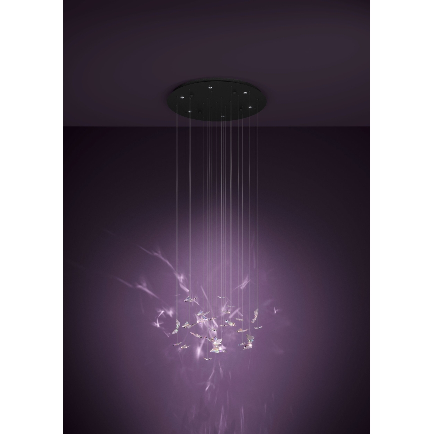 Eglo - Lámpara colgante LED regulable con cable, 6xLED/4,2W/230V, negro/transparente