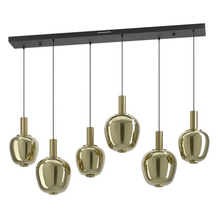 Eglo - Lámpara de techo LED regulable 3xLED/5W/230V + 3xLED/6,5W + 6xLED/1,6W dorada