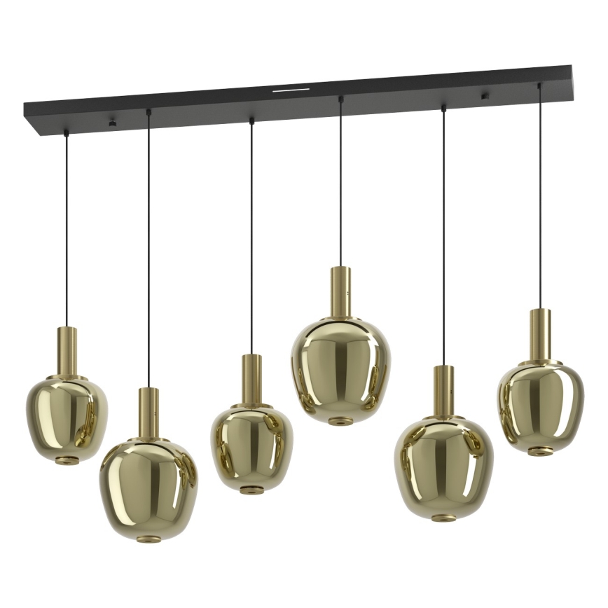 Eglo - Lámpara de techo LED regulable 3xLED/5W/230V + 3xLED/6,5W + 6xLED/1,6W dorada