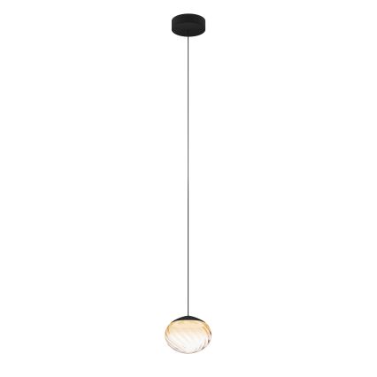 Eglo - Lámpara colgante LED regulable suspendida en cable LED/5,8W/230V 2200-6500K beige/ahumado + mando a distancia