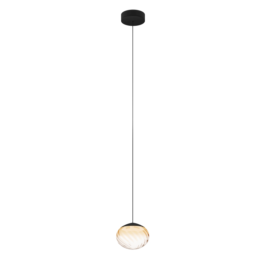 Eglo - Lámpara colgante LED regulable suspendida en cable LED/5,8W/230V 2200-6500K beige/ahumado + mando a distancia