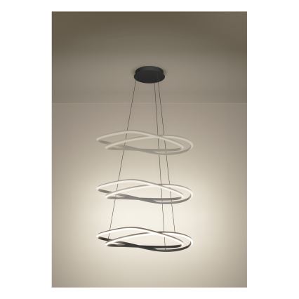 Eglo - Lámpara colgante LED regulable con cable LED/60W/230V 2200-6500K gris + control remoto