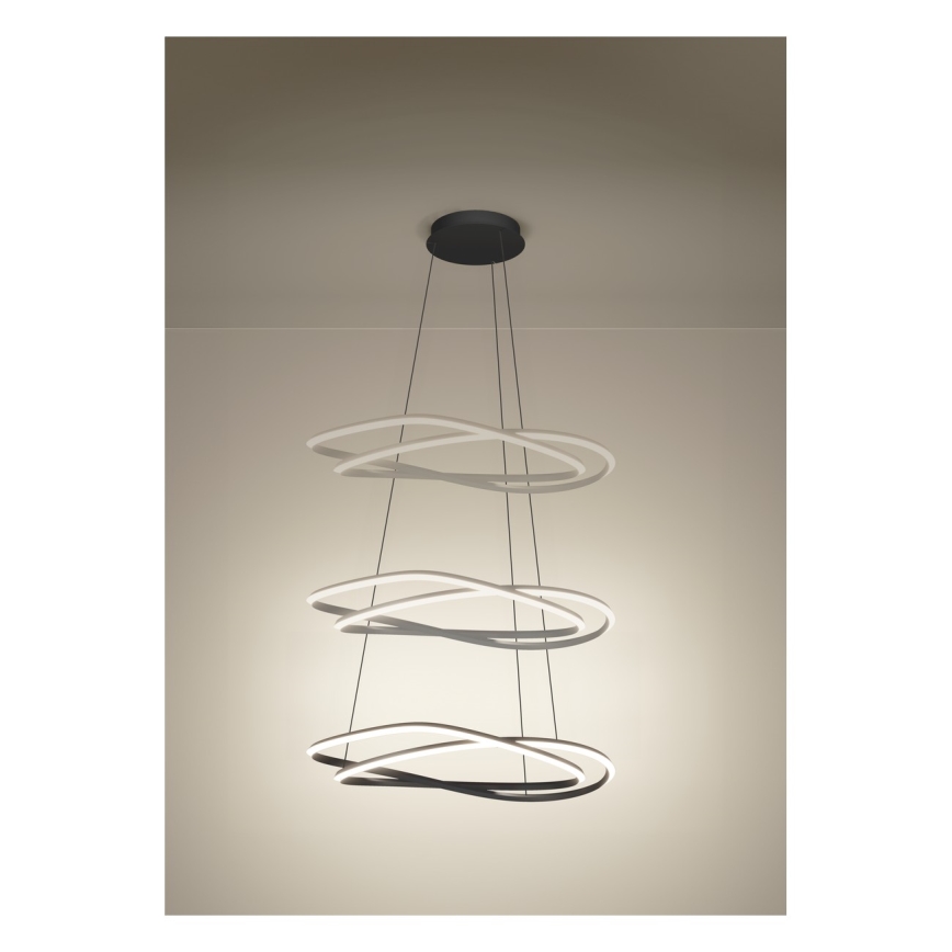 Eglo - Lámpara colgante LED regulable con cable LED/60W/230V 2200-6500K gris + control remoto