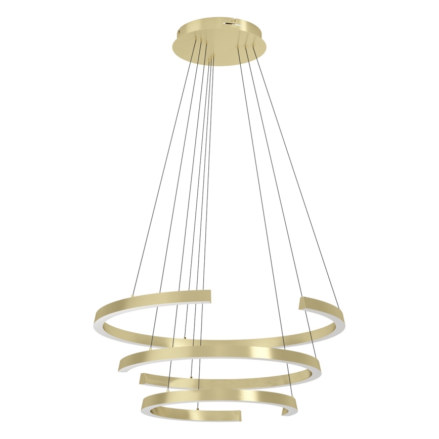 Eglo - Lámpara colgante LED regulable suspendida en cable LED/50W/230V 2200-6500K dorada + mando a distancia