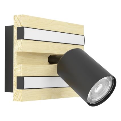 Eglo - Aplique de pared tipo foco LED/2,2W/230V + 2xLED/1,2W + 2xLED/2W beige/negro