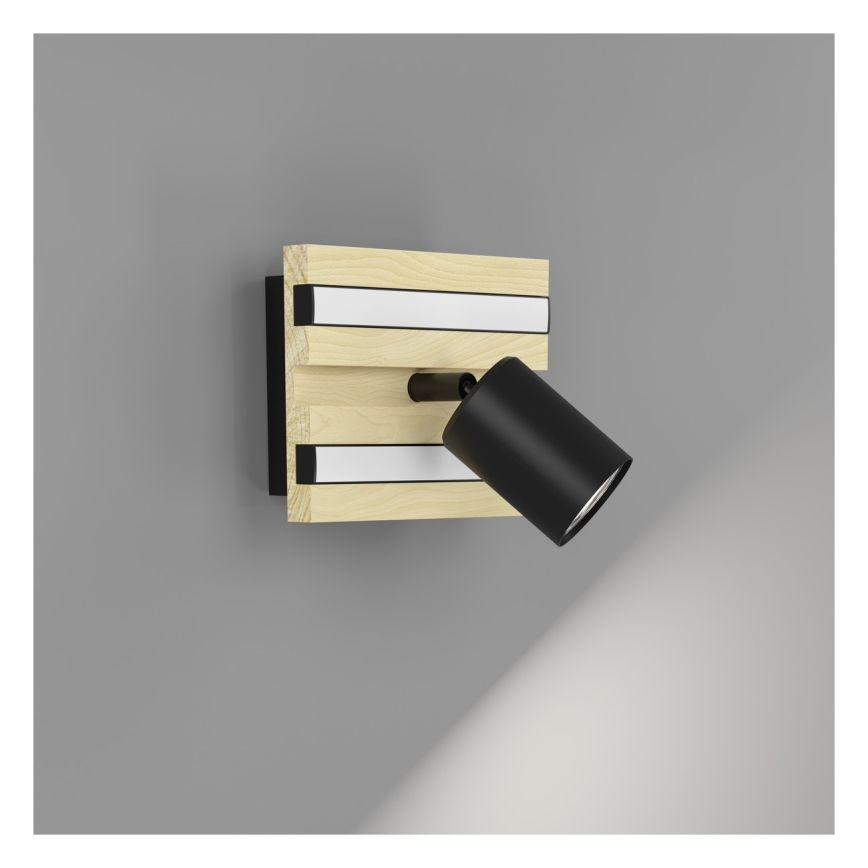 Eglo - Aplique de pared tipo foco LED/2,2W/230V + 2xLED/1,2W + 2xLED/2W beige/negro