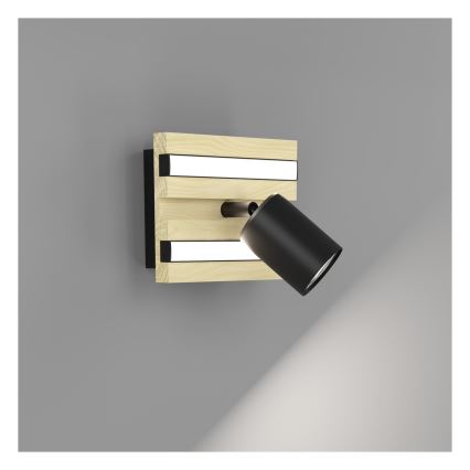 Eglo - Aplique de pared tipo foco LED/2,2W/230V + 2xLED/1,2W + 2xLED/2W beige/negro