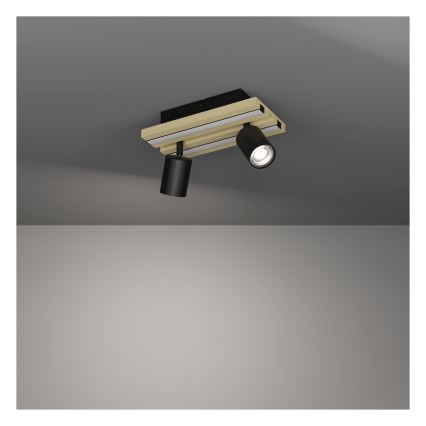 Eglo - Lámpara de focos LED 2xLED/2,2W/230V + 2xLED/1,2W + 2xLED/2W beige/negra