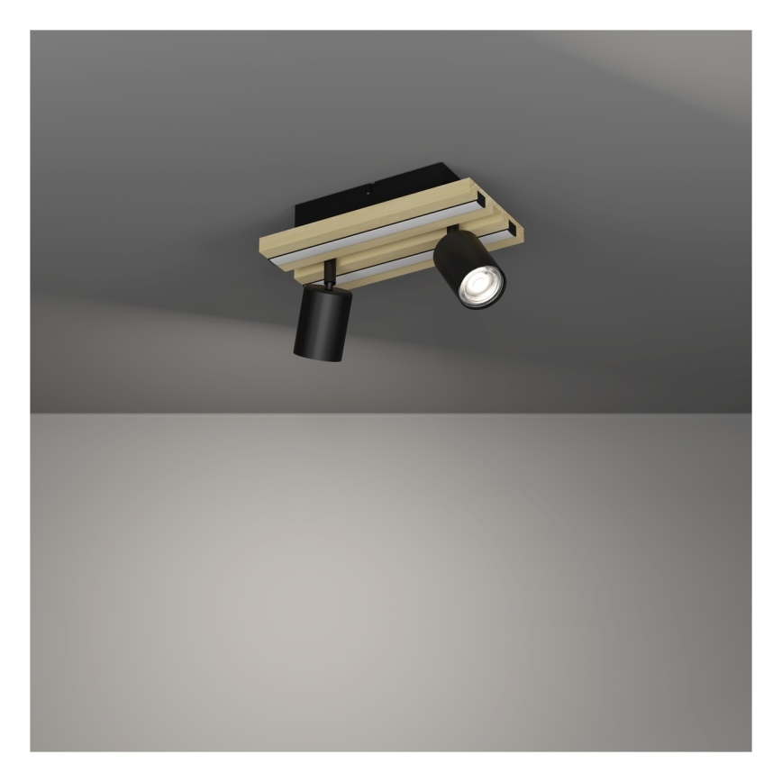 Eglo - Lámpara de focos LED 2xLED/2,2W/230V + 2xLED/1,2W + 2xLED/2W beige/negra