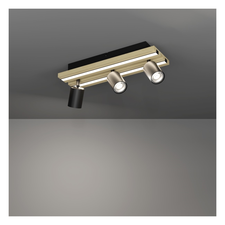 Eglo - Foco LED orientable 3xLED/2,2W/230V + 2xLED/1,2W + 2xLED/2W beige/negro