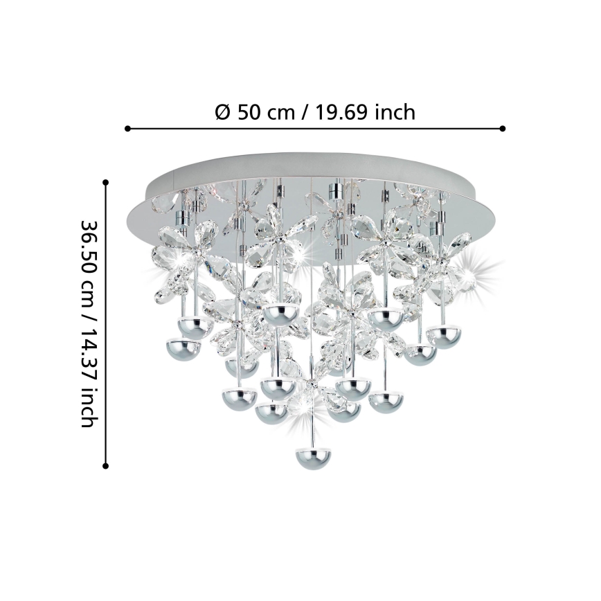 Eglo - Lámpara de techo LED regulable, 27 W, 230 V
