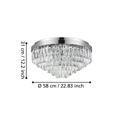 Eglo - Plafón 11xE14/40W/230V cromo brillante