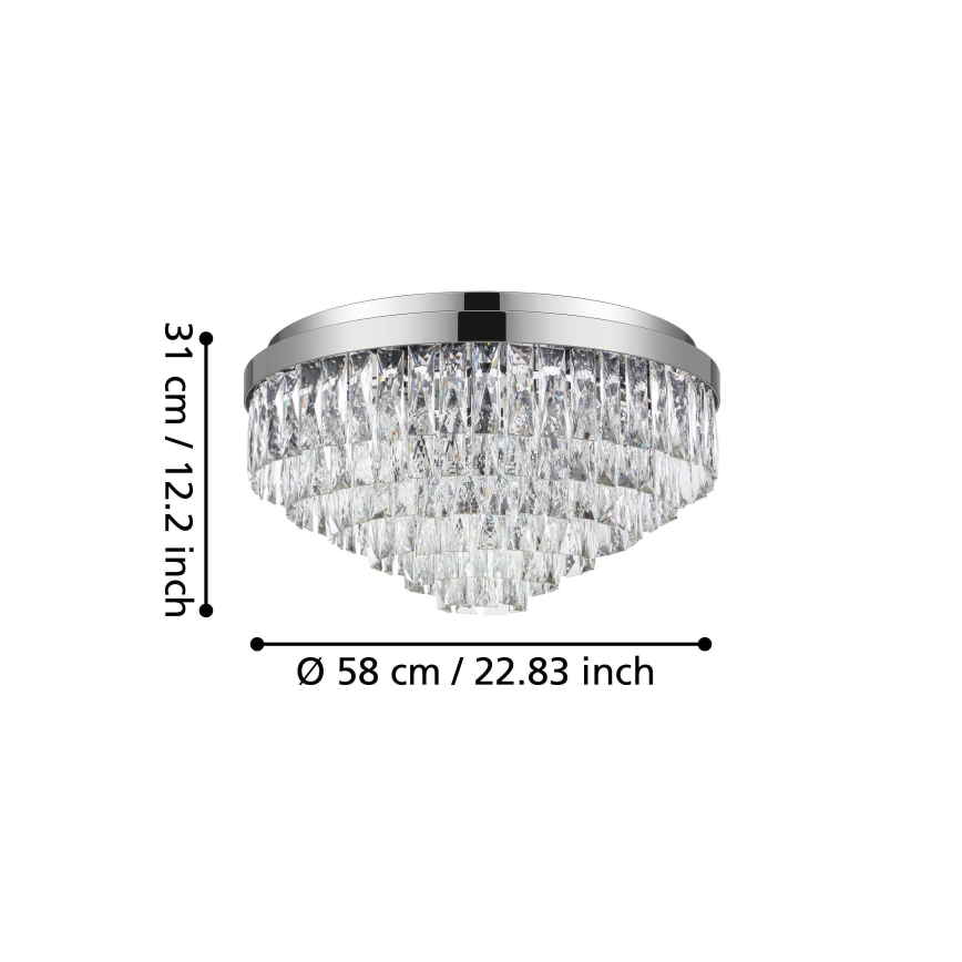 Eglo - Plafón 11xE14/40W/230V cromo brillante