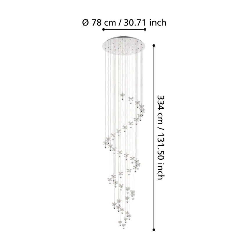 Eglo - Lámpara de araña LED regulable 40xLED/1,8W/230V