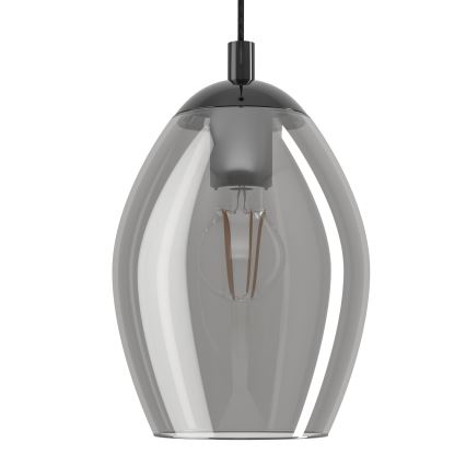 Eglo - Lámpara colgante 1xE27/60W/230V ahumado