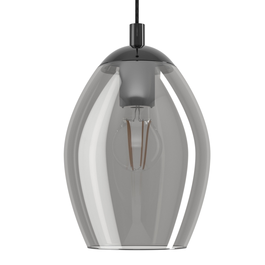 Eglo - Lámpara colgante 1xE27/60W/230V ahumado
