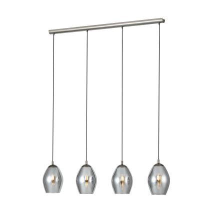 Eglo - Lámpara colgante 4xE27/60W/230V ahumado