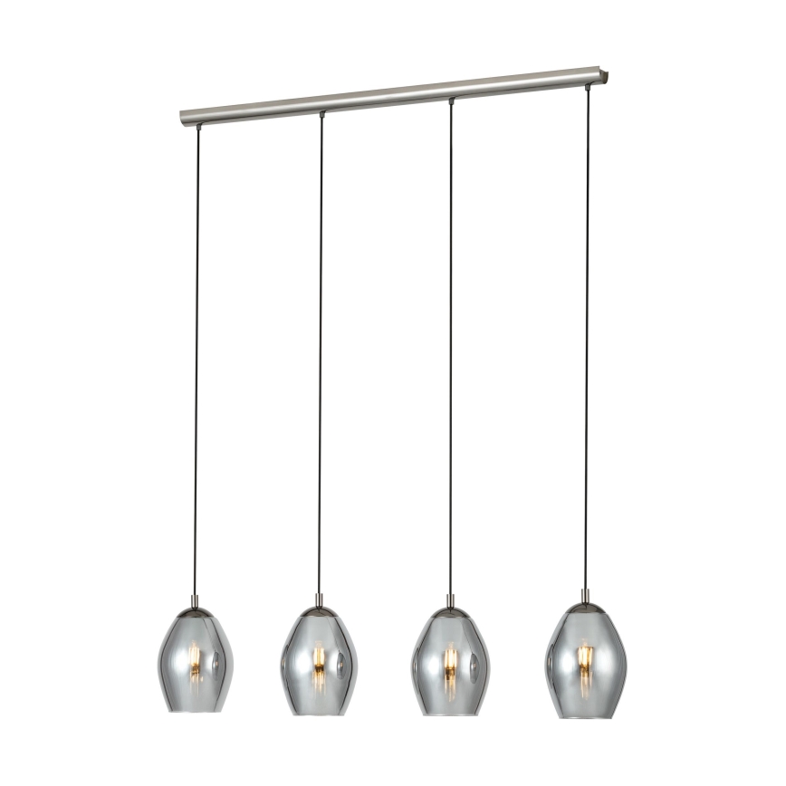 Eglo - Lámpara colgante 4xE27/60W/230V ahumado