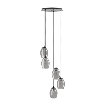 Eglo - Lámpara colgante 5xE27/60W/230V ahumado