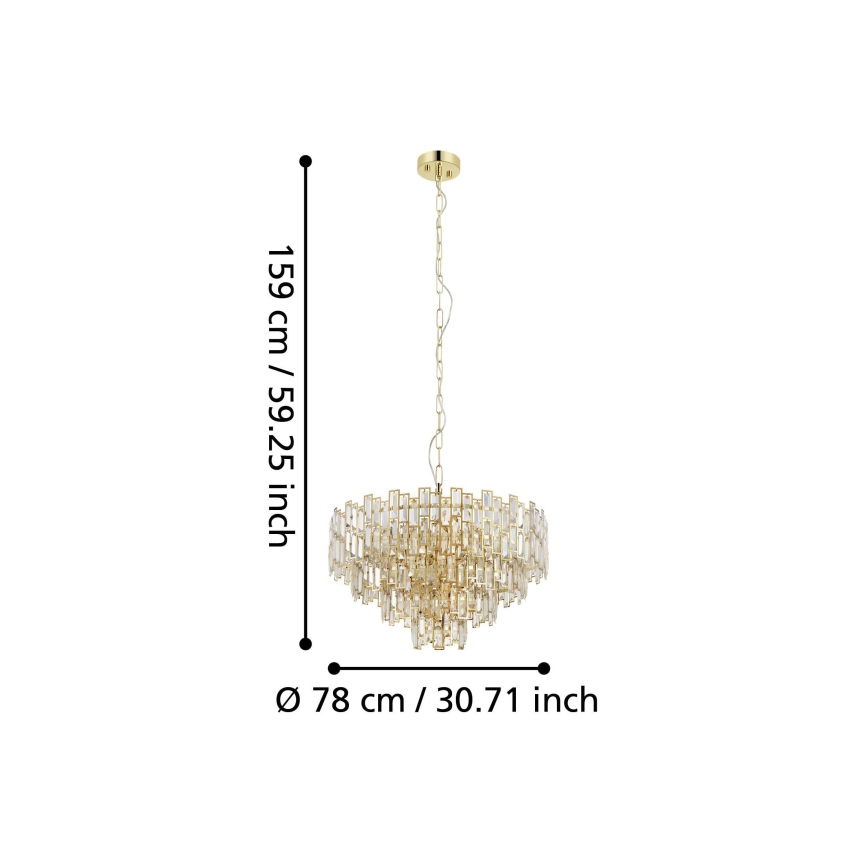 Eglo - Lámpara de araña de cadena 10xE14/25W/230V dia. 78 cm