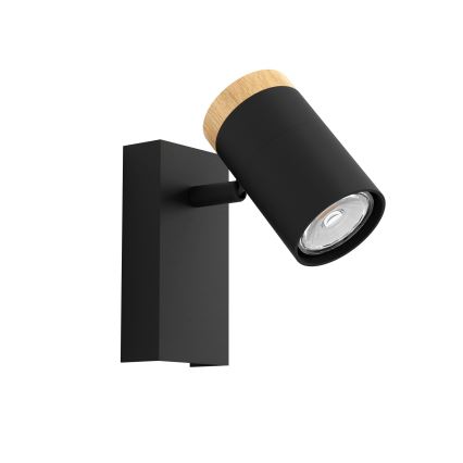 Eglo - Foco LED de pared 1xGU10/4,5W/230V 3000K negro/marrón