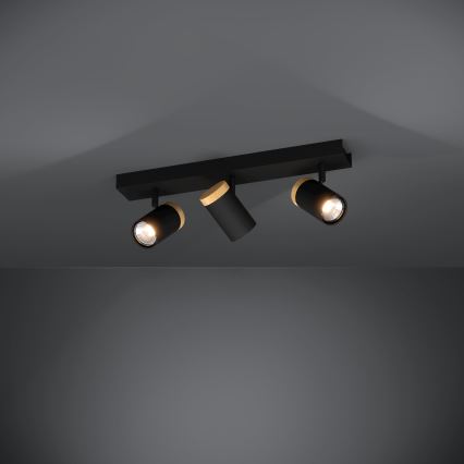 Eglo - Foco LED 3xGU10/4,5W/230V 3000K negro/marrón