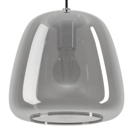 Eglo - Lámpara colgante 1xE27/40W/230V diá. 26 cm ahumado