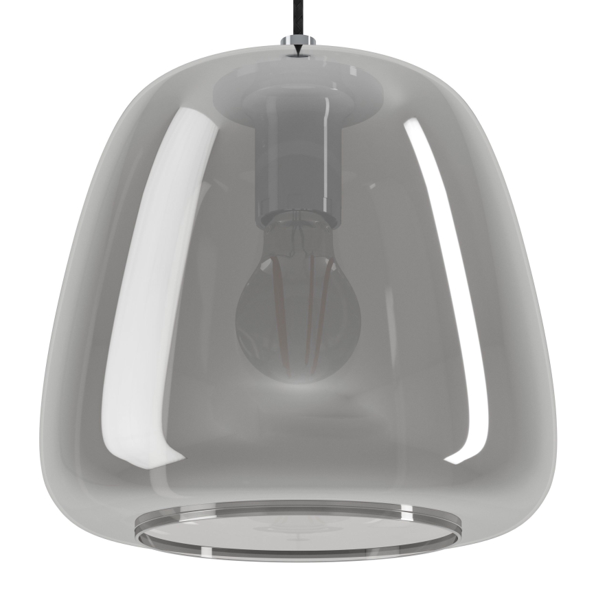 Eglo - Lámpara colgante 1xE27/40W/230V diá. 26 cm ahumado