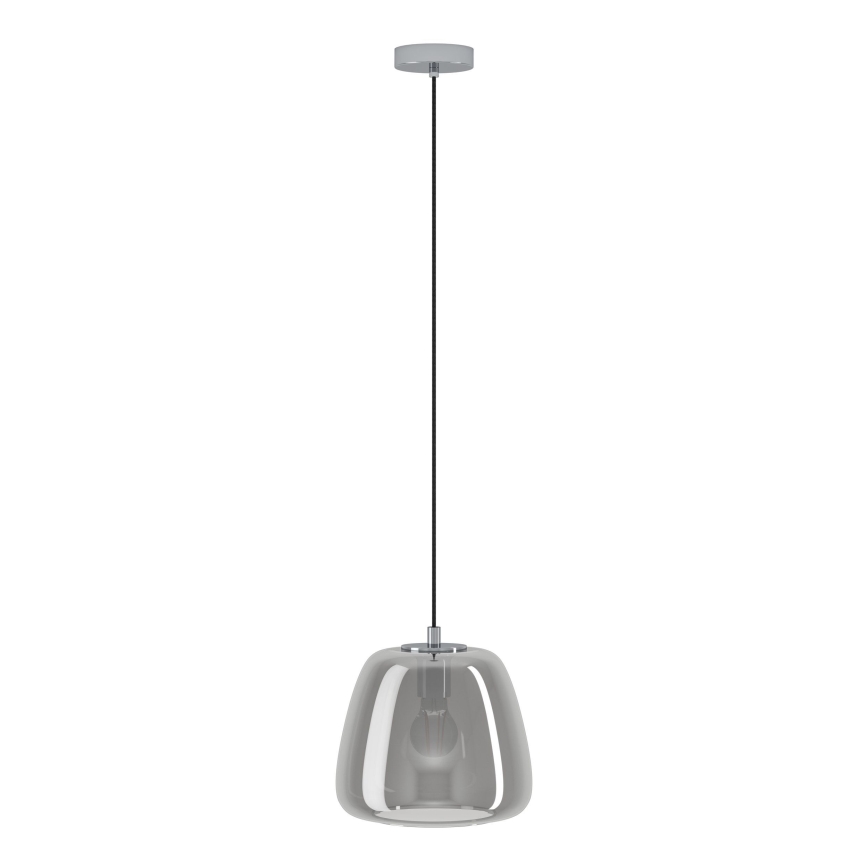 Eglo - Lámpara colgante 1xE27/40W/230V diá. 26 cm ahumado