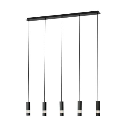Eglo - Lámpara LED colgante 5xGU10/4,6W/230V negro