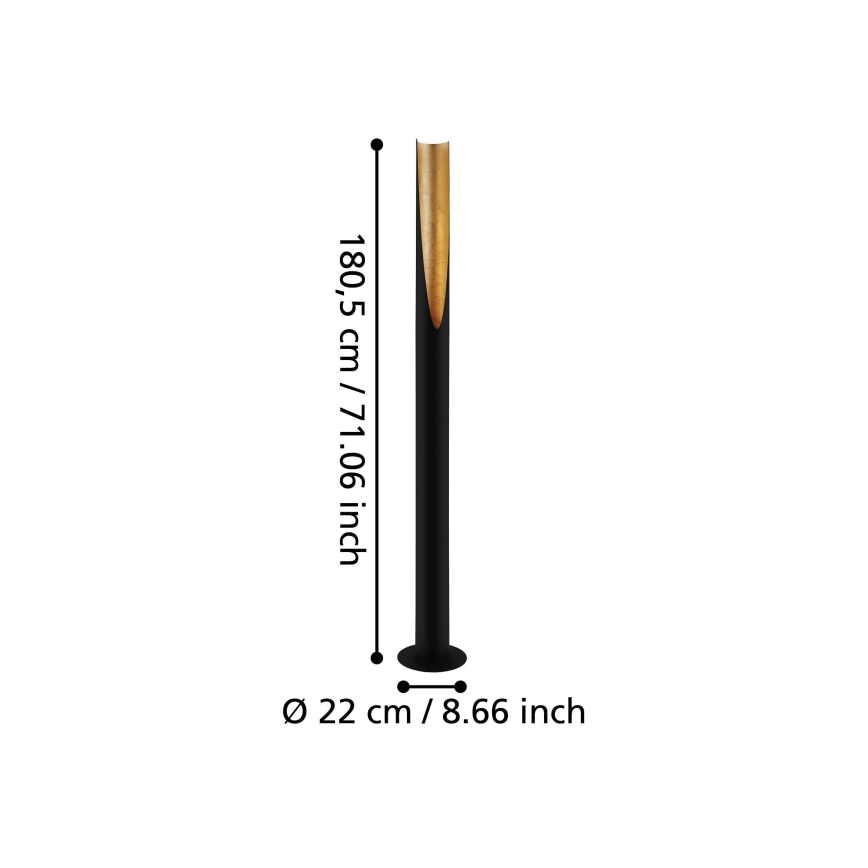 Eglo - Lámpara LED de pie 1xGU10/4,7W/230V negro/dorado
